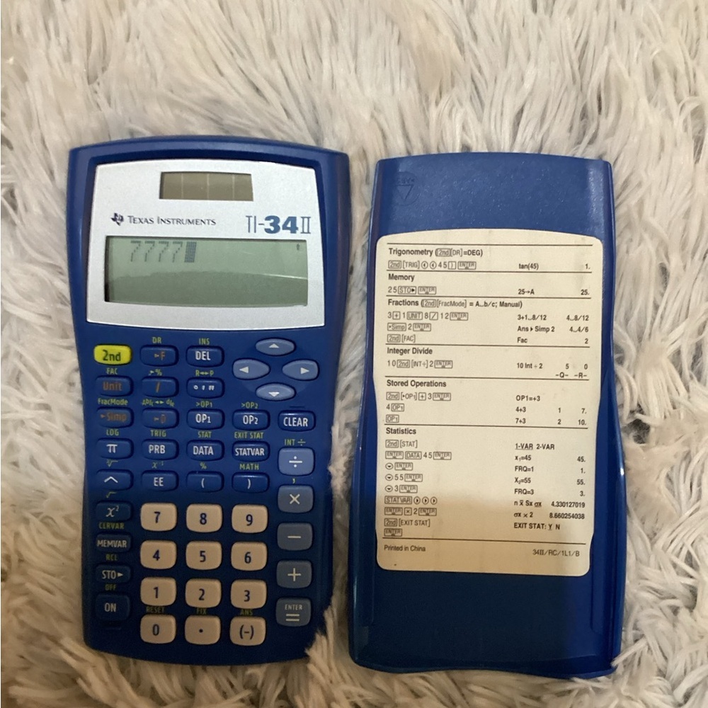 Texas Instruments TI-34 II Scientific Calculator w/ Cover | Tested & Working